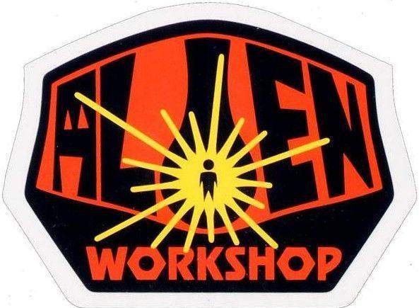 Red Alien Logo - Alien Workshop OG Logo Sticker Black Red x 1