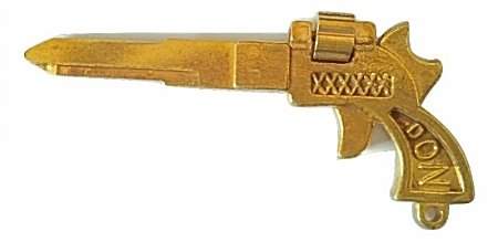 RR Blank Logo - Buy Emerging Trading Gun Shaped Brass Blank Key With Roller