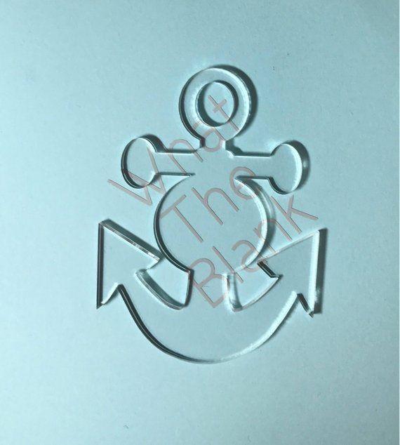 RR Blank Logo - Monogram Anchor Acrylic Keychain Blank 3 Anchor | Etsy