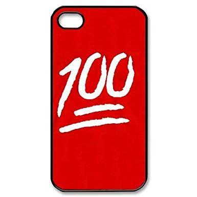 Phone Emoji Red Logo - Custom Emoji 100 Case for iPhone iPhone 4S, DIY Emoji 100 iPhone