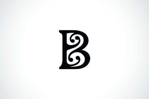 With a White B Logo - Boutique B Alphabet Logo Template ~ Logo Templates ~ Creative Market