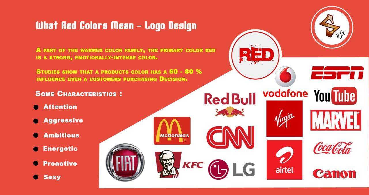 Red Color Logo - What red colors mean – logo design | Animation studios in pune SVFX