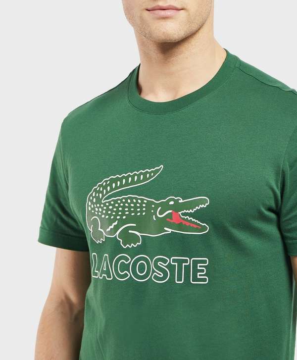 Alligator Shirt Logo - Lacoste Large Crocodile Logo Vintage T-Shirt | scotts Menswear