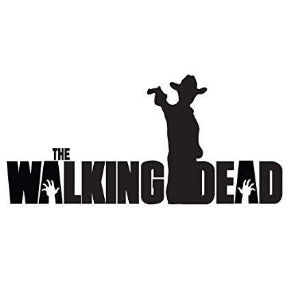 The Walking Dead Logo - Rick Grimes Gun Hat The Walking Dead Logo Vinyl Sticker