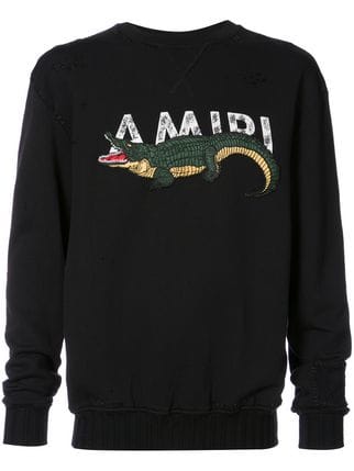 Alligator Shirt Logo - Amiri Amiri alligator sweatshirt $742 Online SS18