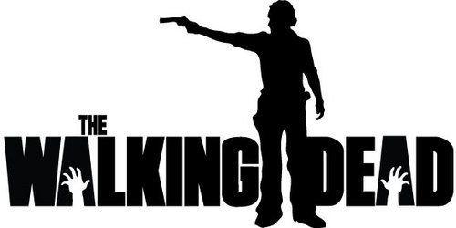 The Walking Dead Logo - Rick Grimes Gun The Walking Dead Logo Vinyl Sticker