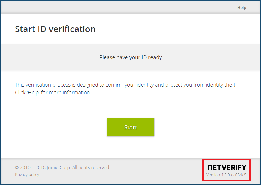 Jumio Logo - Which version of the Netverify Web client am I using?