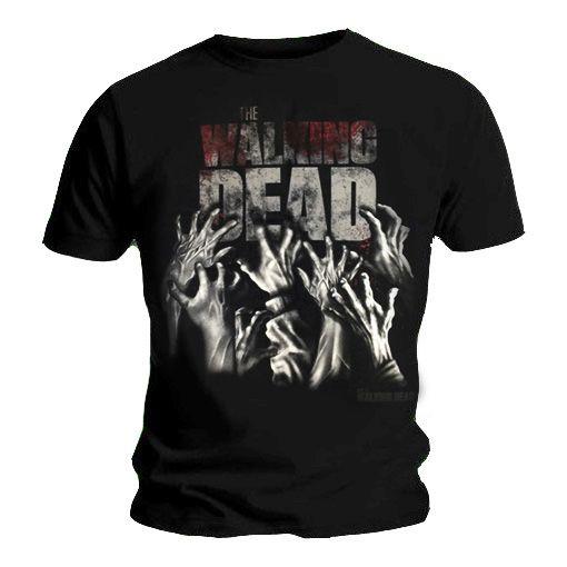 The Walking Dead Logo - Official T Shirt THE WALKING DEAD Logo HANDS REACHING Zombie All ...