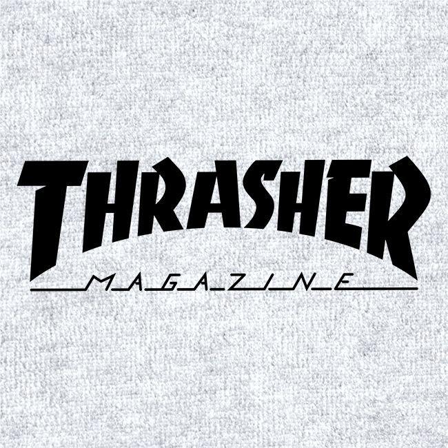 Thrasher Magazine Logo - Thrasher Magazine Shop Magazine Logo Zip Hood (Gray)