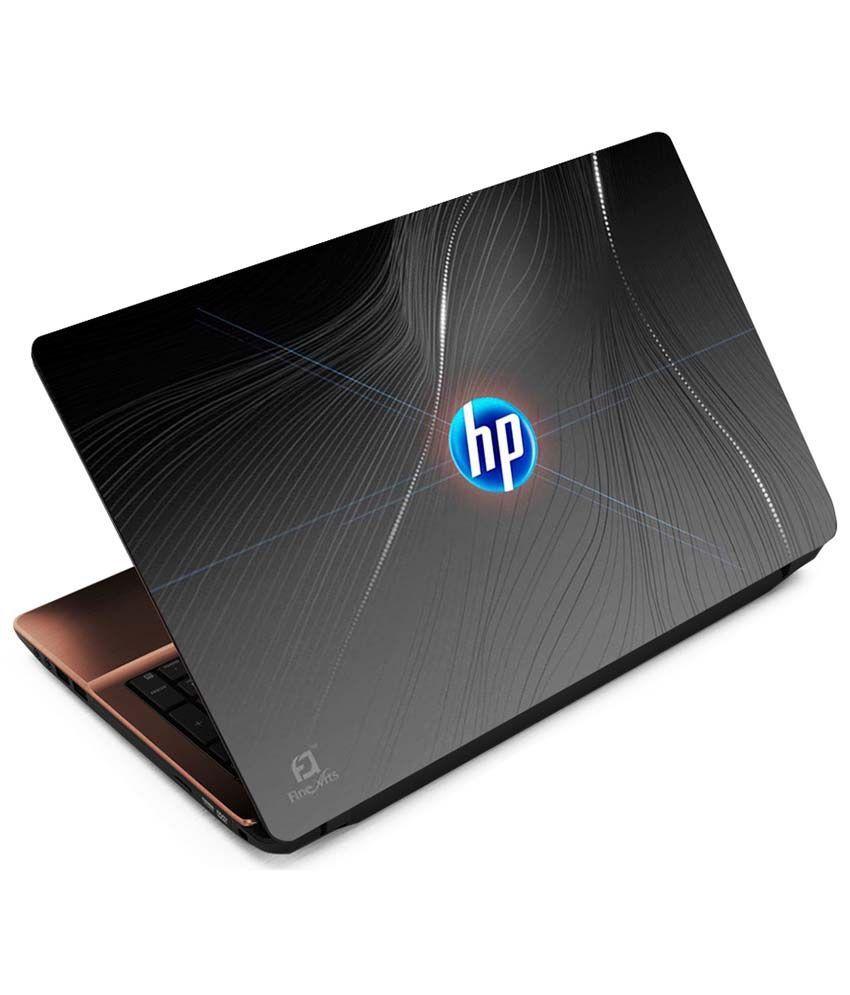 HP Laptop Logo - Finearts Multicolour Textured Laptop Skin - Hp Logo Black Back - Buy ...