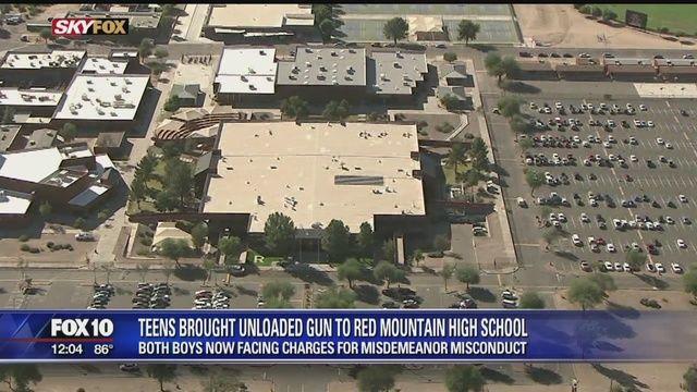Red Mountain High Logo - Mesa Police: Teens brought unloaded gun to Red Mountain High School