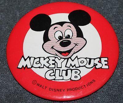 Mickey Mouse Club Logo - VINTAGE PIN BUTTON: Mickey Mouse Club Member, Disney. 3-1/2