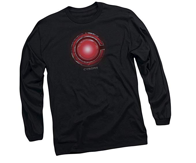Cyborg Logo - Amazon.com: Cyborg Logo -- Justice League Movie Long-Sleeve T-Shirt ...