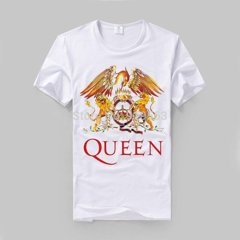 Shirt with Lion Logo - Queen lion logo prints summer thin cool T shirt british slim style ...
