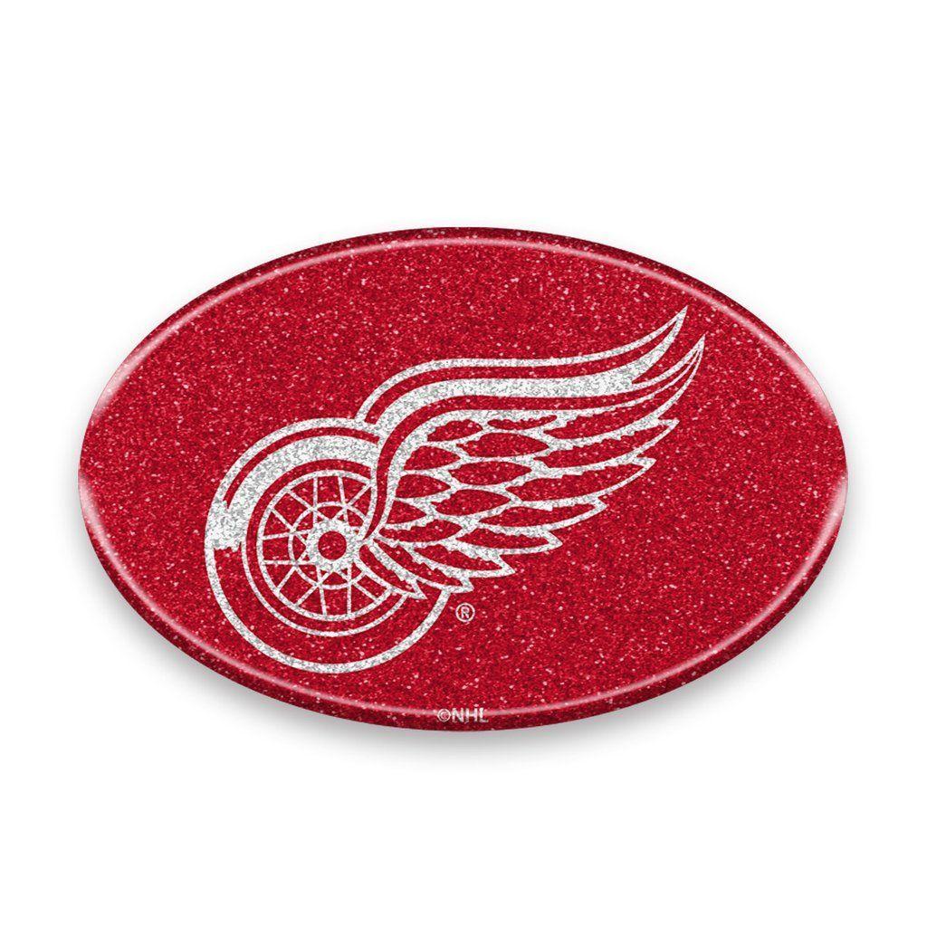 Red Oval Auto Logo - Detroit Red Wings Auto Emblem Color Bling. Detroit Red Wings