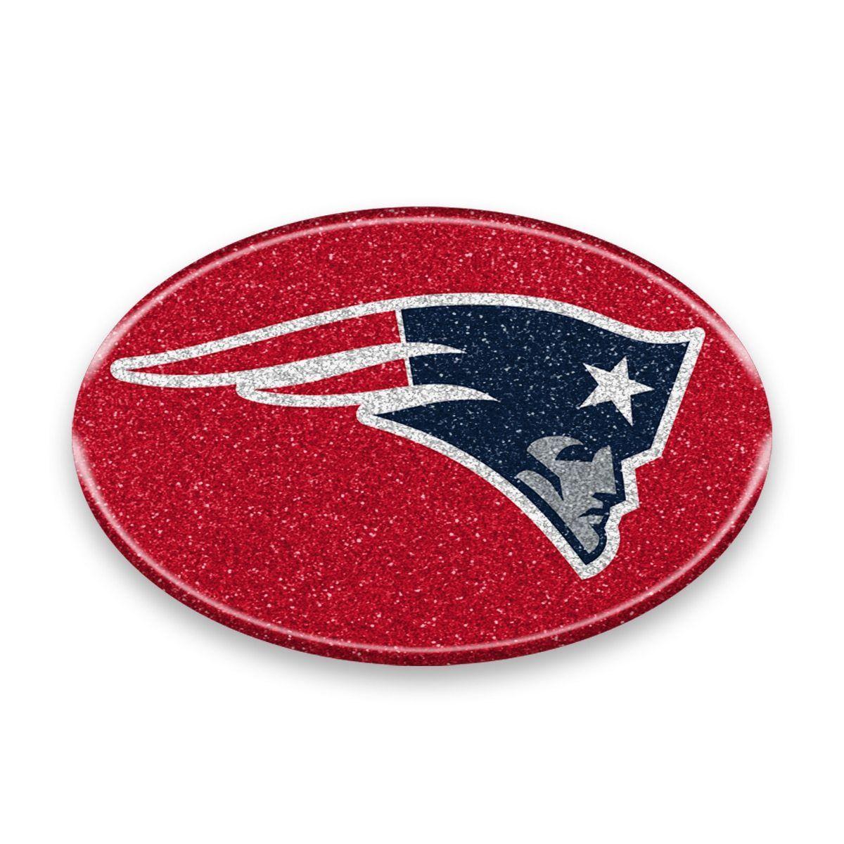 Red Oval Auto Logo - New England Patriots Auto Emblem Color Bling