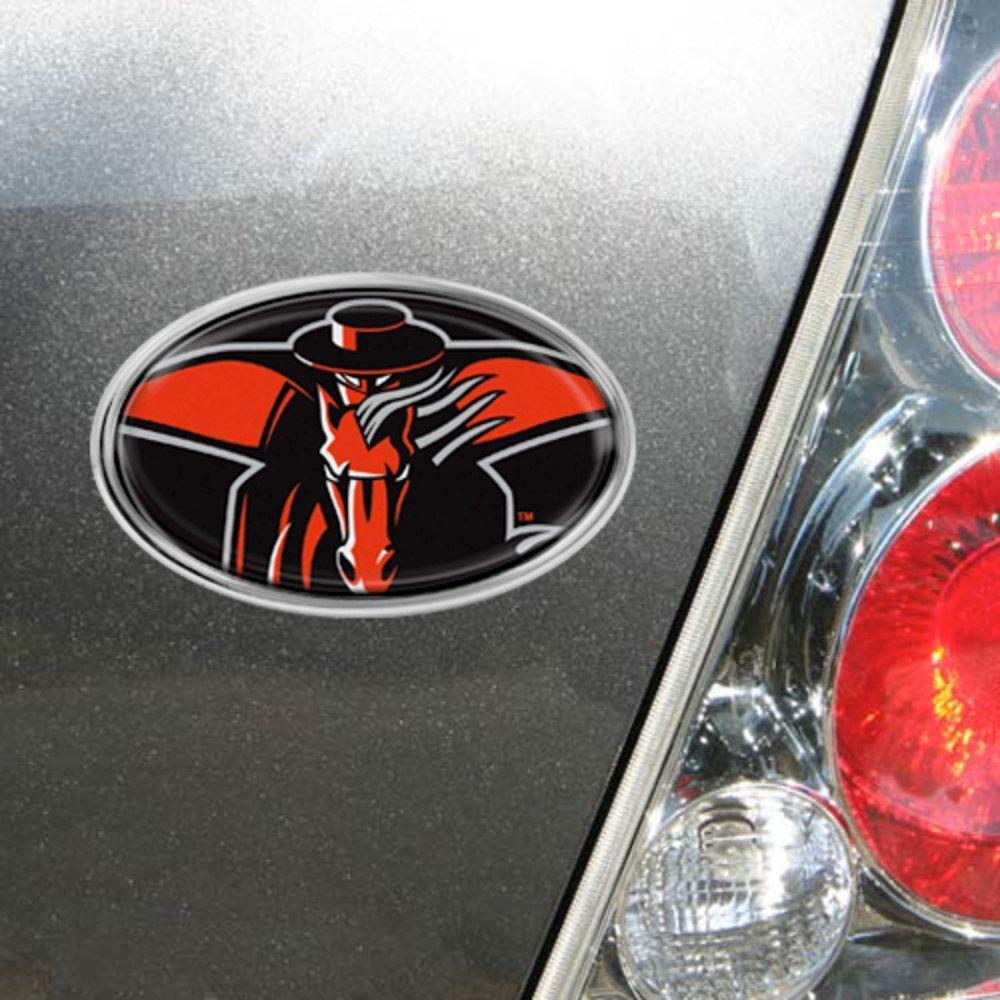 Red Oval Auto Logo - Texas Tech Red Raiders Mega Oval Auto Emblem. Texas Tech Red
