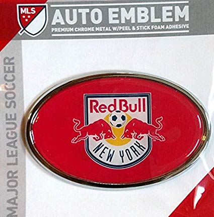 Red Oval Auto Logo - Amazon.com : New York Red Bulls Raised Metal Domed Oval Color Chrome ...