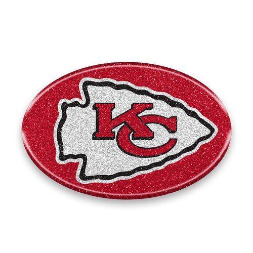 Red Oval Auto Logo - Kansas City Chiefs Auto Emblem - Oval Color Bling - My Team Outlet