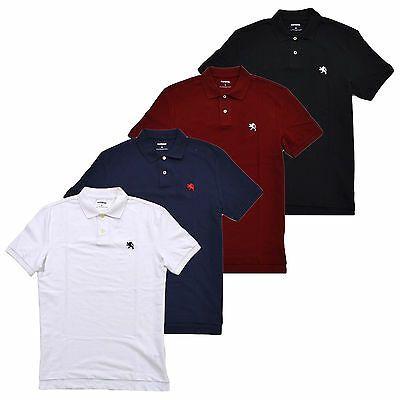 Shirt with Lion Logo - EXPRESS MENS MODERN Fit Pique Polo Shirt Classic Mesh Embroidered
