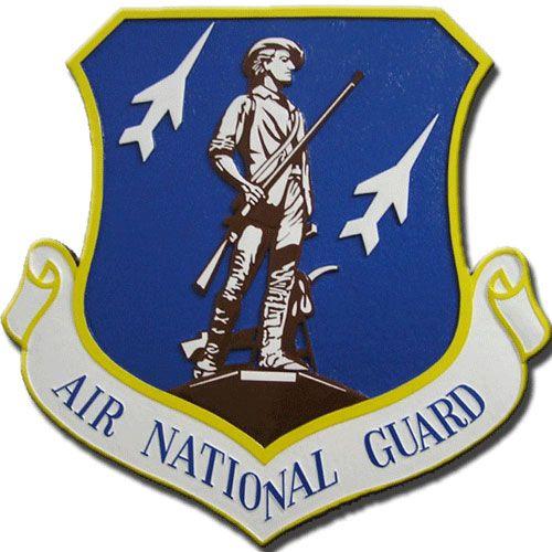 Air National Guard Logo - U.S. Air National Guard Emblem Wooden Plaque