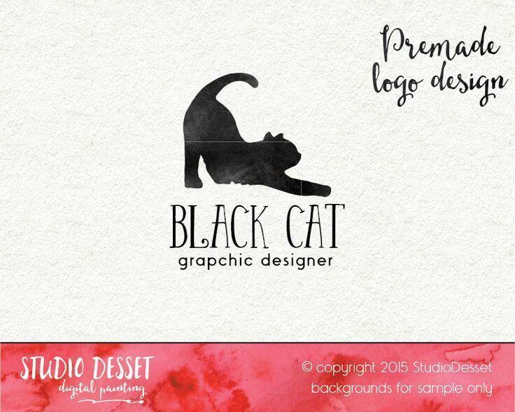 Black and Red Cat Logo - Pin by Me Eyes on Black ... are my cats ... | Logo design, Cat logo ...