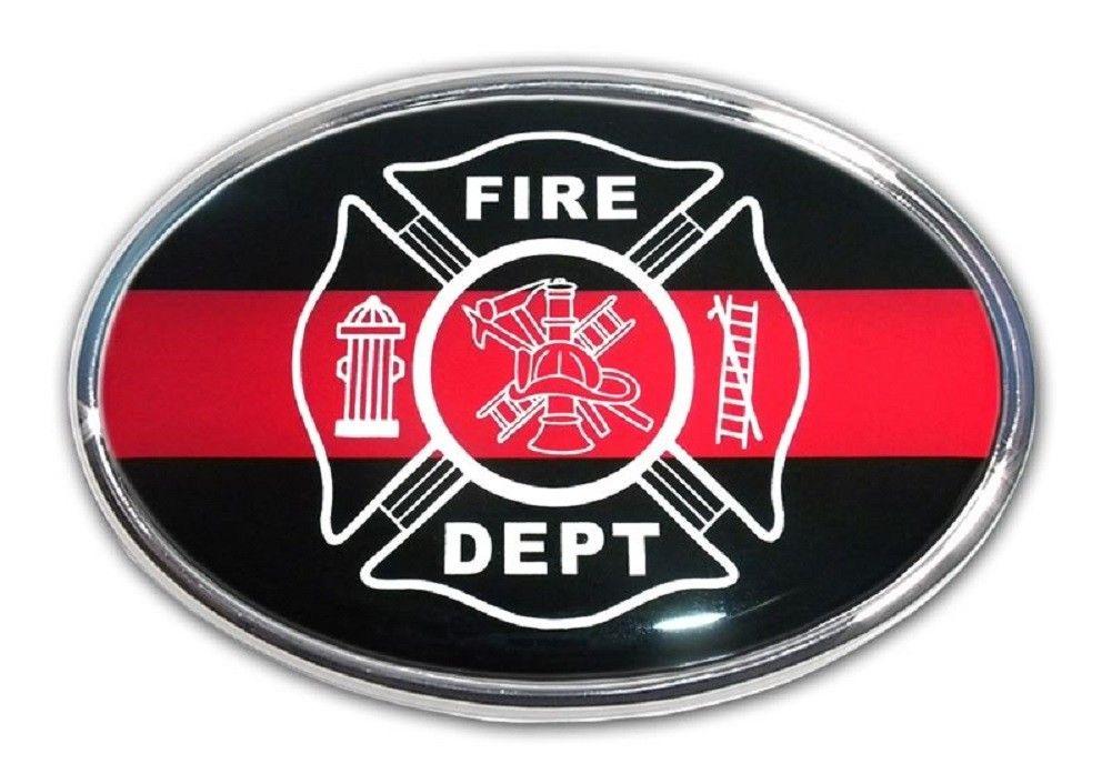 Red Oval Auto Logo - Firefighter / 