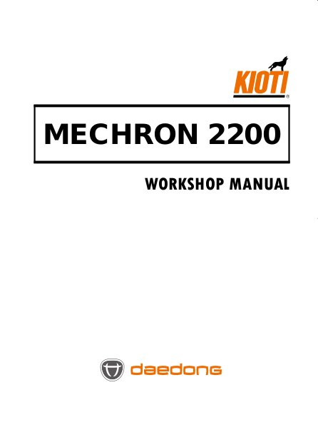 Daedong Logo - Kioti Daedong MECHRON 2200 UTV Service Repair Manual