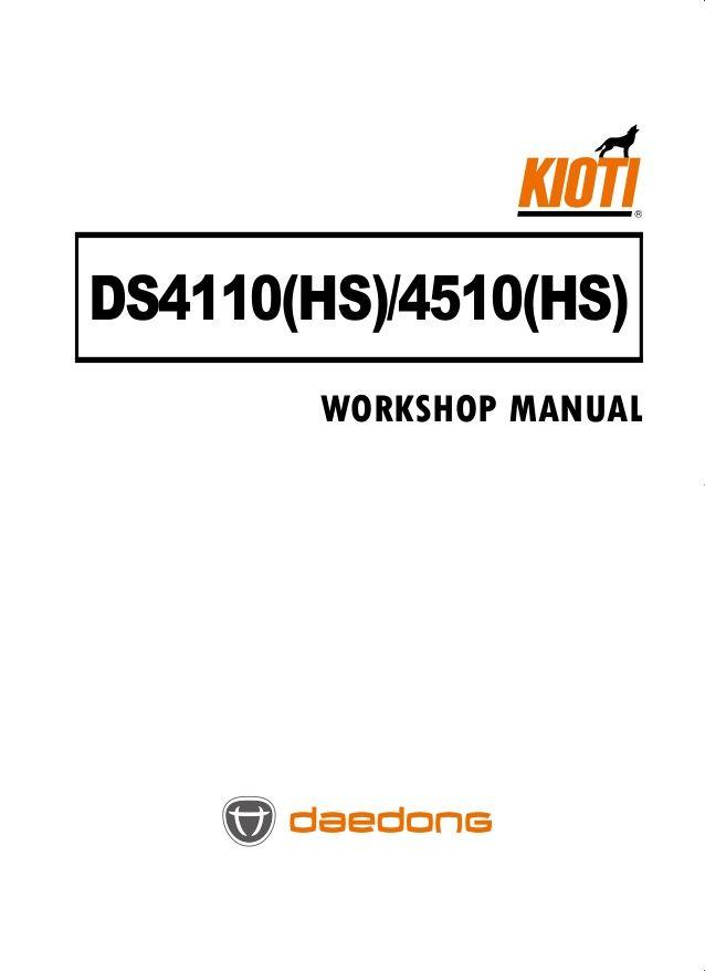 Daedong Logo - Kioti Daedong DS4510HS Tractor Service Repair Manual