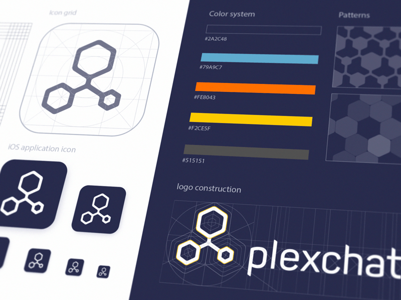 Plex App Logo - Plexchat Logo Guidelines by Ramotion | Dribbble | Dribbble