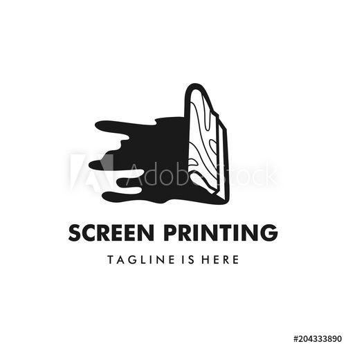 Screen Printing Logo - screen printing silk screenprinting logo vector illustration