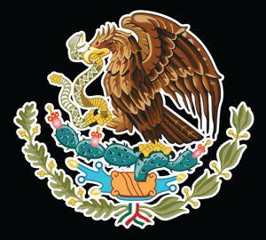 Mexican Flag Bird Logo - Mexican Flag Eagle Aguila Decal Car Window Laptop Map Vinyl Sticker ...
