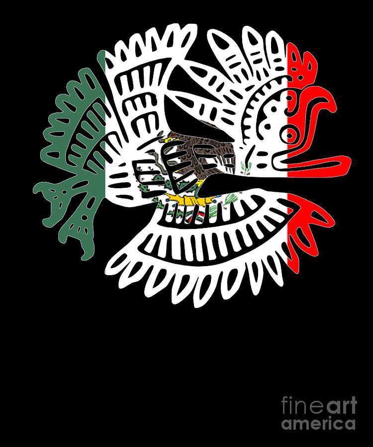 Mexican Flag Bird Logo - Mexican Design Mexican Flag Design For Mexican Pride Bird Flag