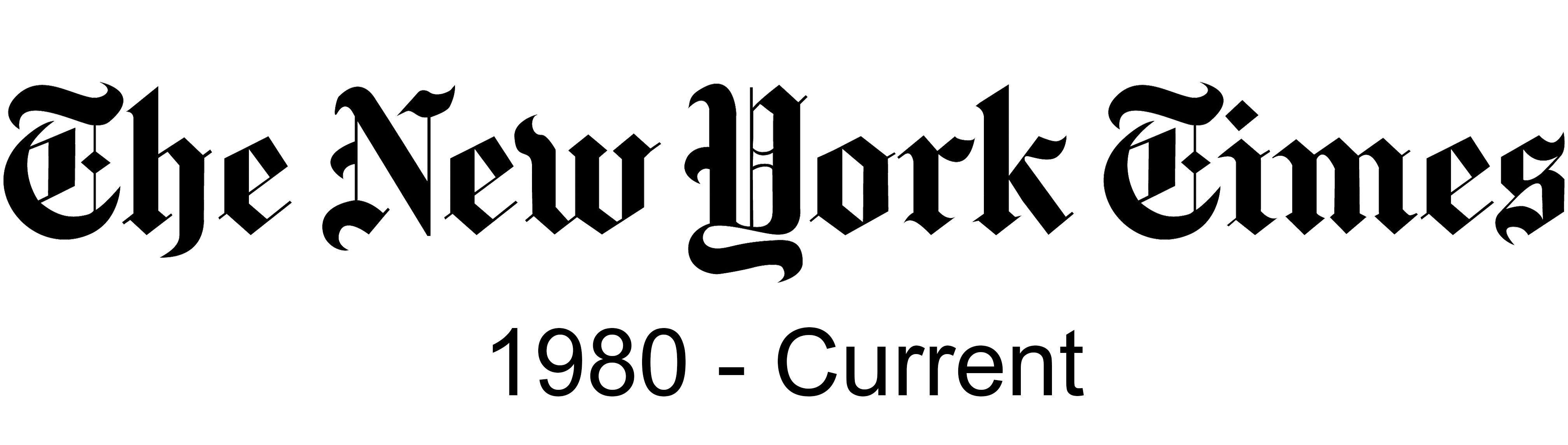New York Times Logo - New York Times (1980 - Current) | Livebrary