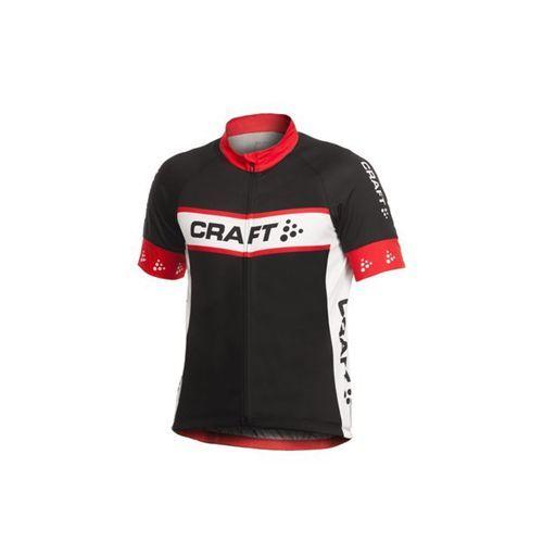 White Red Fashion Logo - Promotional Sales Craft Bike Mens Cycling Logo Jersey Black White