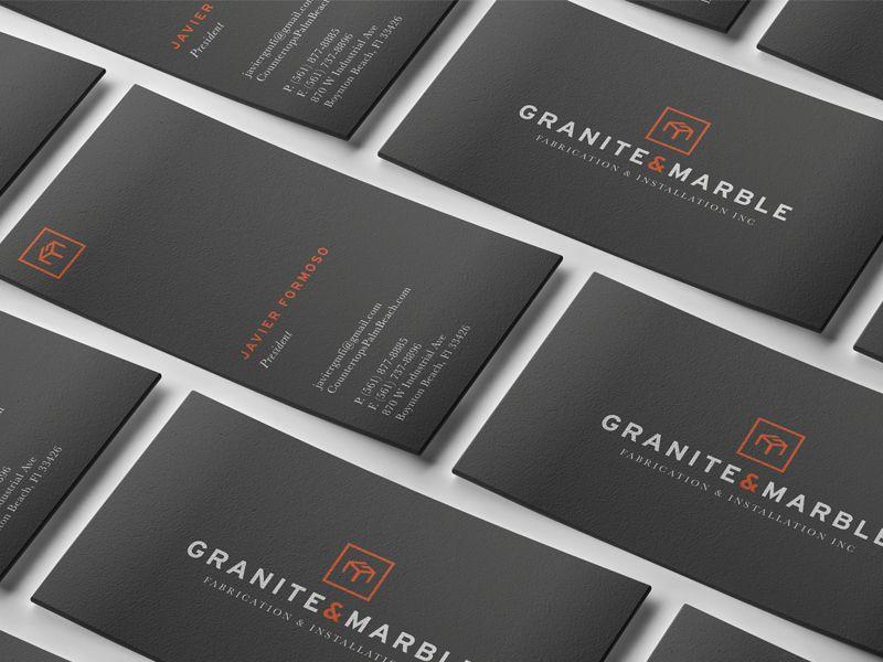 Granite Business Logo - GMFI Business Cards by Ron Gibbons | Dribbble | Dribbble