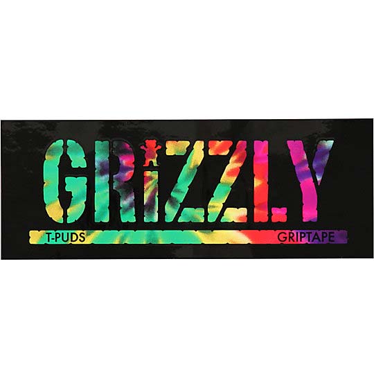 Grizzly Skater Logo - Grizzly Griptape Skateboard Sticker 8'' x 3''