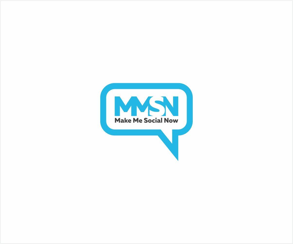 Modern MSN Logo - Playful, Modern, Online Logo Design for Make Me Social Now by exit ...
