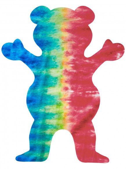 Grizzly Skater Logo - Grizzly XL Bear Sticker Tie Dye