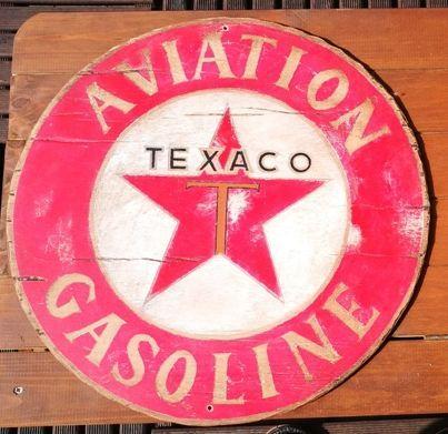 Century Station Logo - Texaco Wooden Emblem - Texas Gas Station - middle 20th century ...