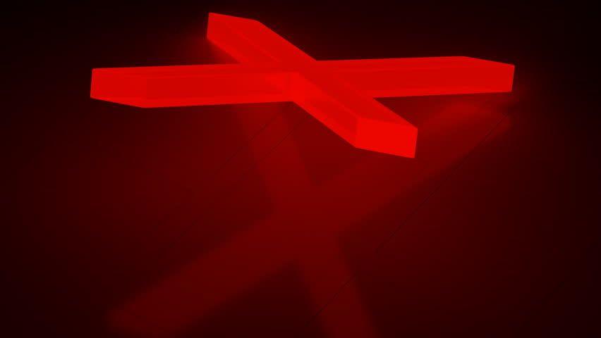 3D Red X Logo - Animated Falling Red X 3d Stock Footage Video (100% Royalty-free ...