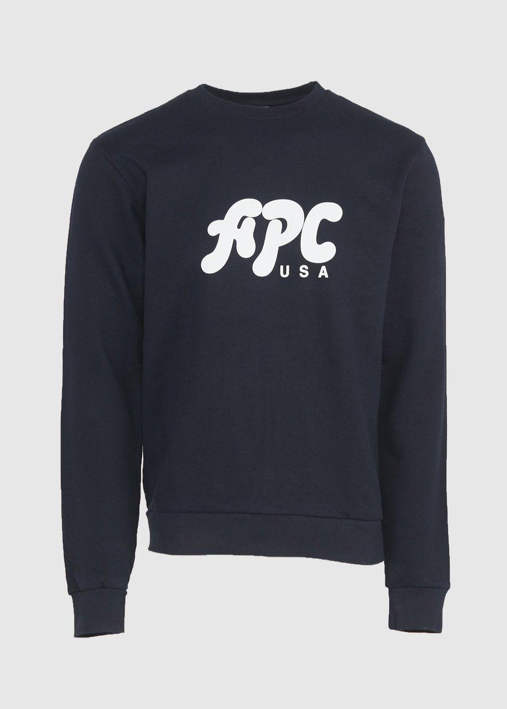A.P.c. Logo - A.P.C: LOGO SWEATSHIRT [NAVY WHITE]