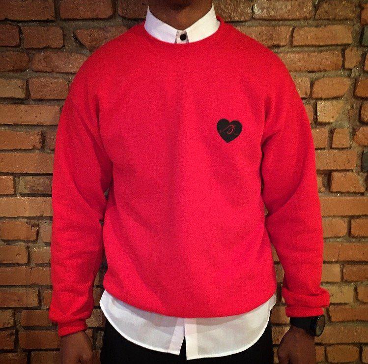 3D Red X Logo - Red x Black Heart Logo Sweatshirt / 
