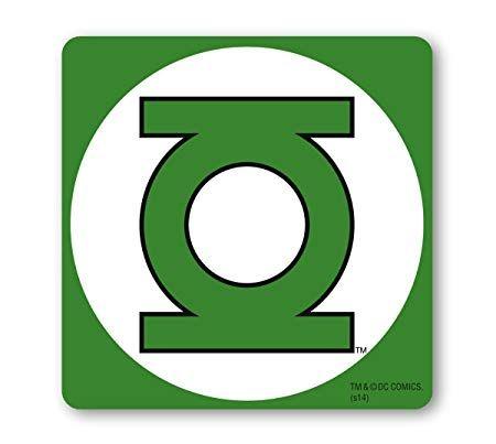 Drink Green Circle Logo - DC Comics - Superhero - Green Lantern - Logo Coaster - Drink Mat ...