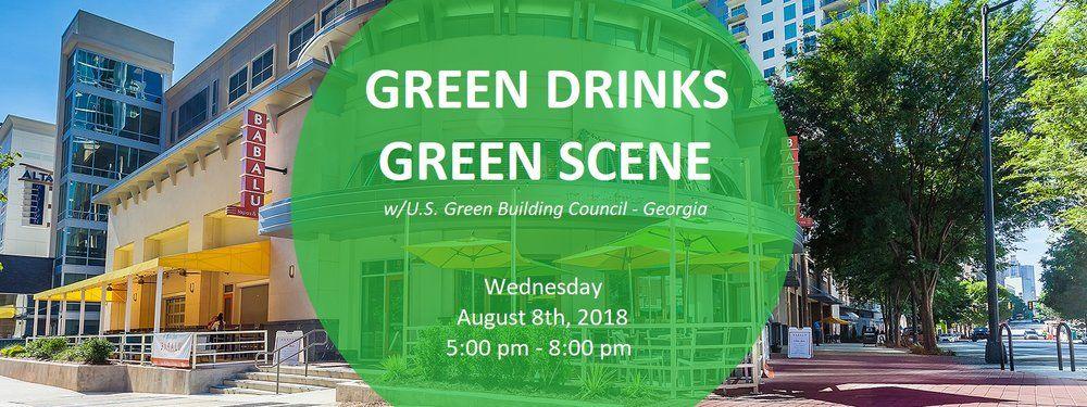 Drink Green Circle Logo - August Green Drinks. Green Scene W USGBC