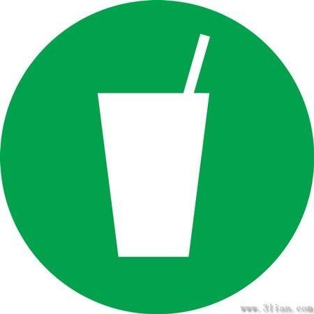 Drink Green Circle Logo - Drinks icons vector green background Free vector in Adobe
