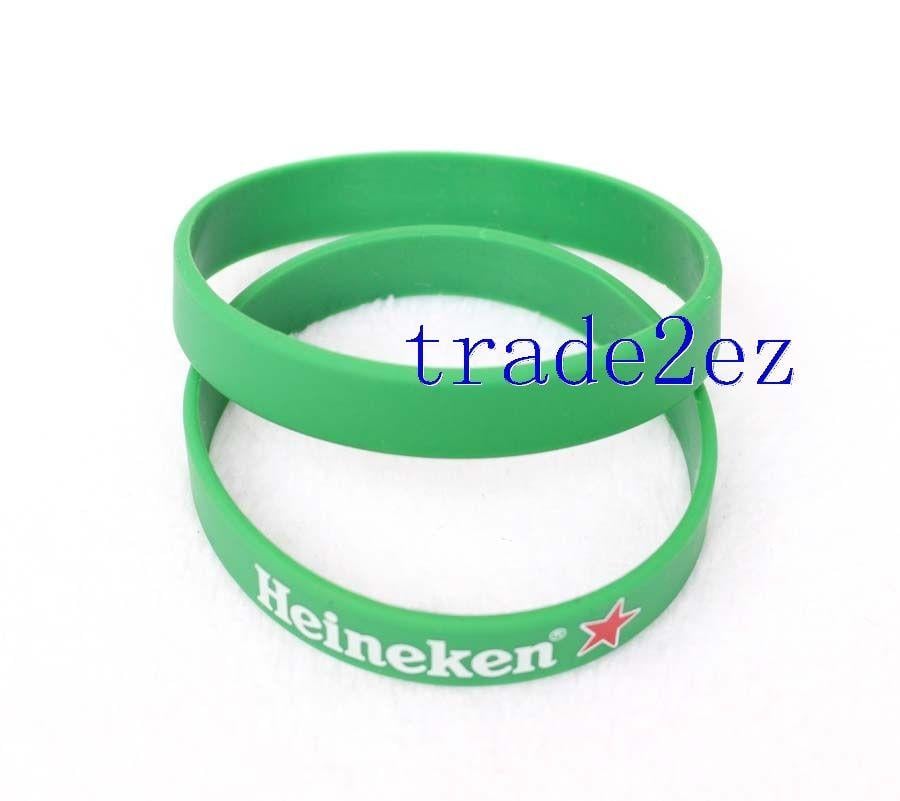 Drink Green Circle Logo - Drink Heineken Logo Wristband Silicone Bracelets Green