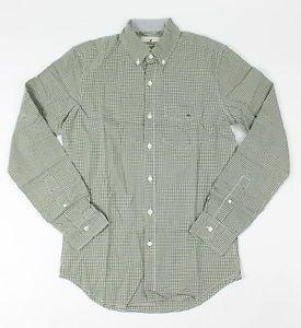 Olive Green and White Logo - American Eagle Mens Seriously Soft Gingham L/S Button Up Olive Green ...