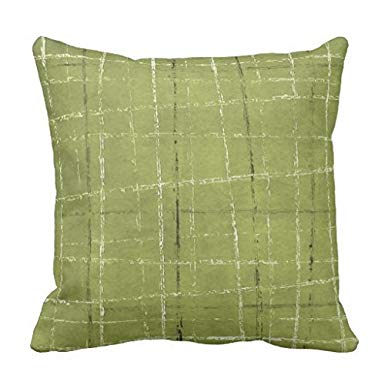Olive Green and White Logo - Olive green, white, & black plaid pattern throw pillow case cover 22 ...