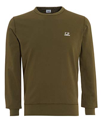 Olive Green and White Logo - C.P. Company Mens Jumper, Olive Green Logo Sweatshirt: Amazon.co.uk ...